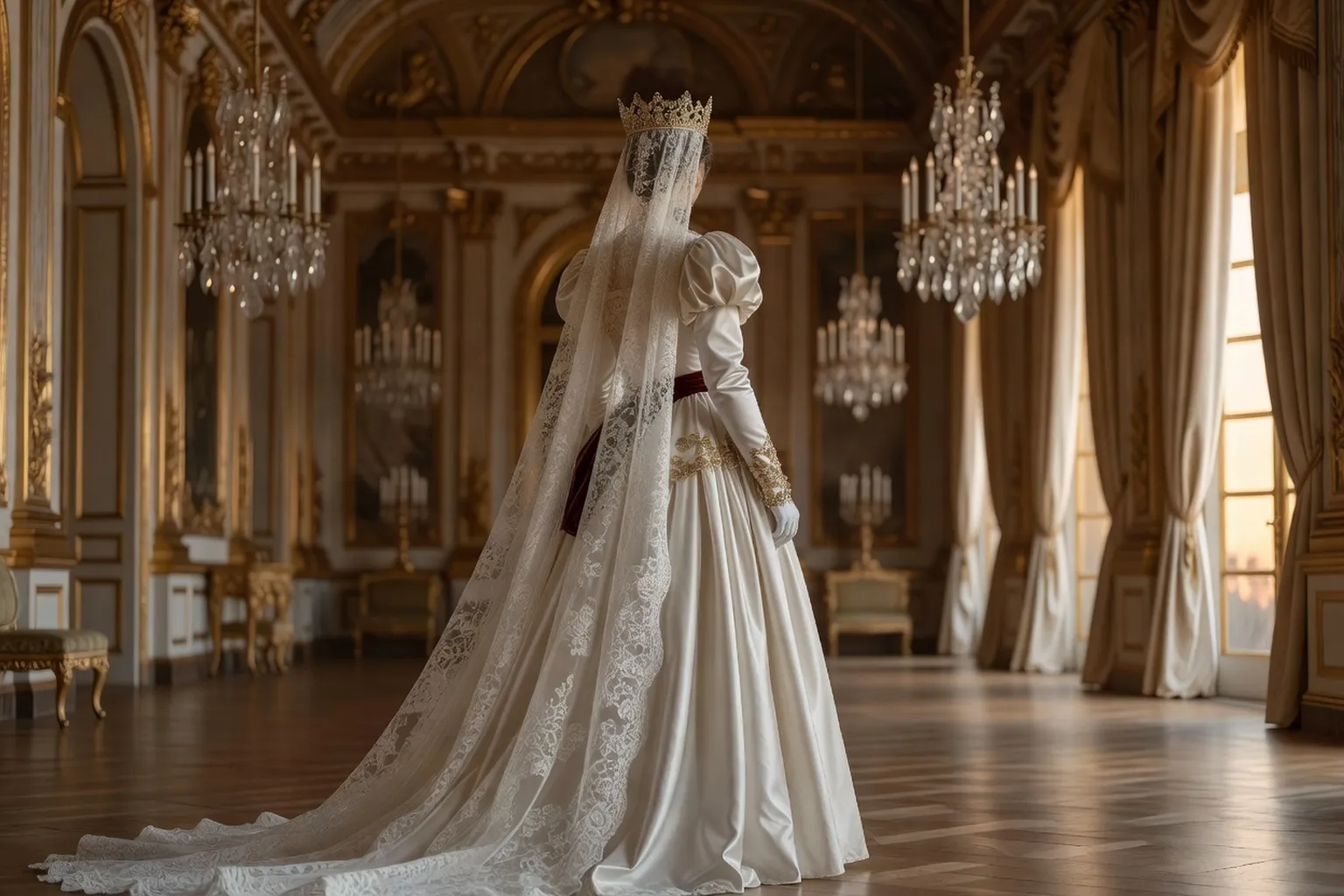 Mariée inspirée du style impérial Eugénie