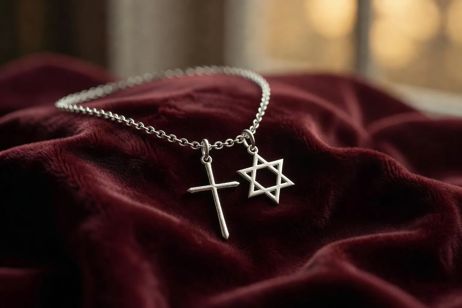 Pendentifs symboliques de mariage interreligieux