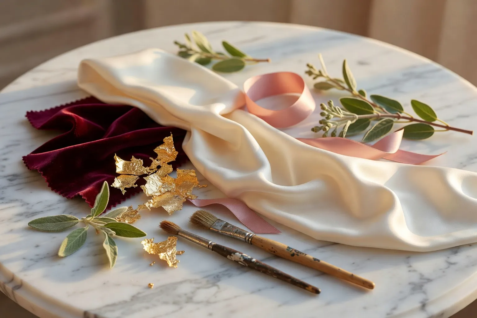 Palette de couleurs mariage bordeaux et or