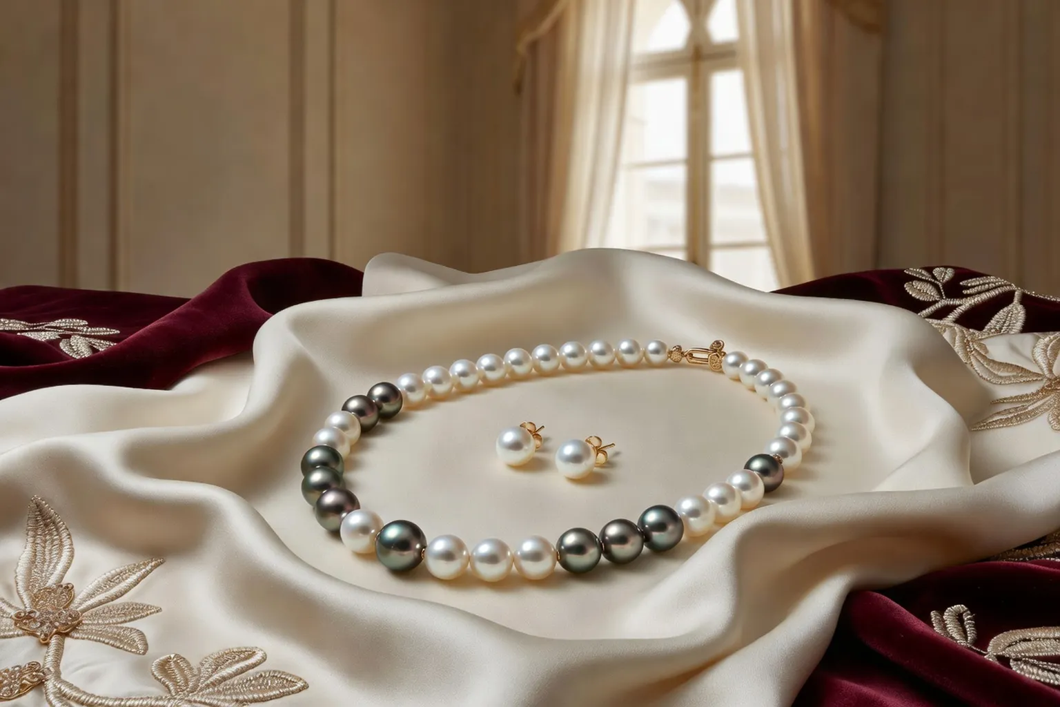 Collier de perles naturelles, élégance intemporelle pour mariée